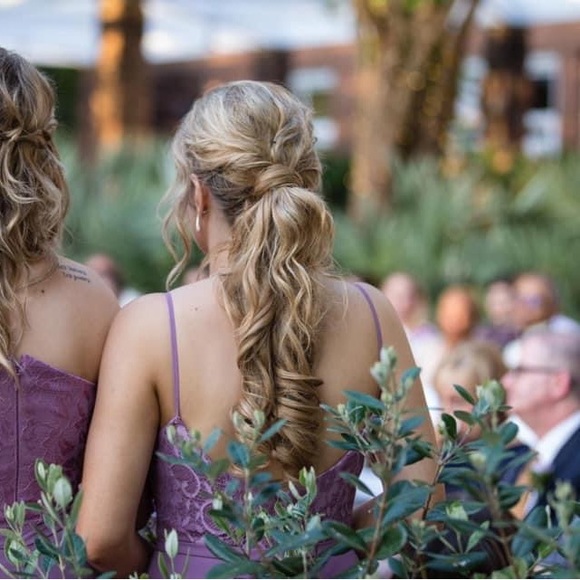 AZAZIE Wisteria Lace Chiffon Bridesmaids Dress Size 4 - Picture 2 of 6